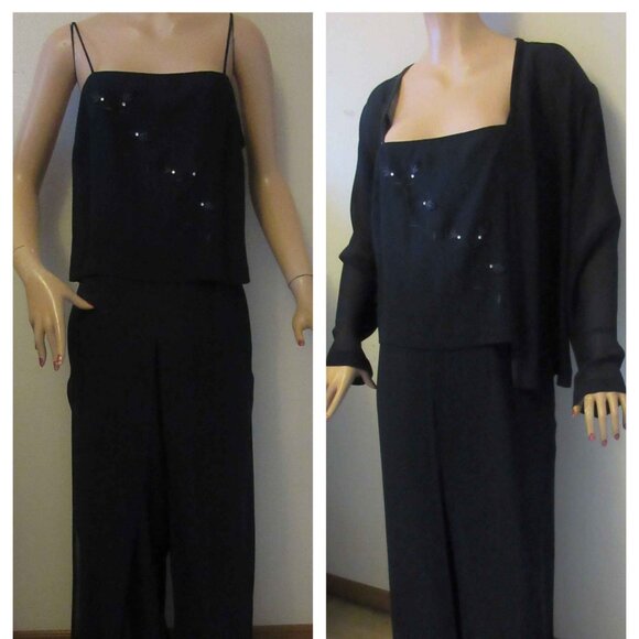 J Ribkoff Couture Jumpsuit with Matching Jacket Women's Size US 12 - Picture 1 of 9